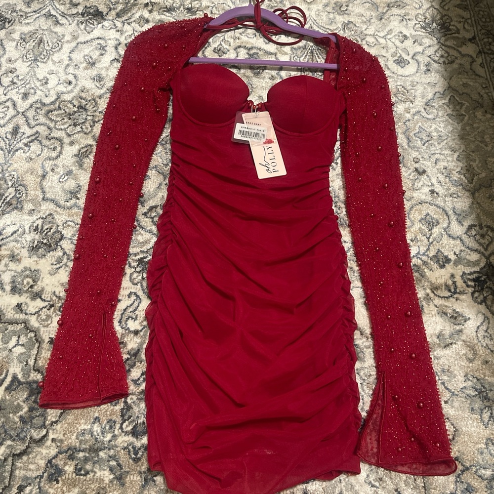 Oh Polly red mini dress